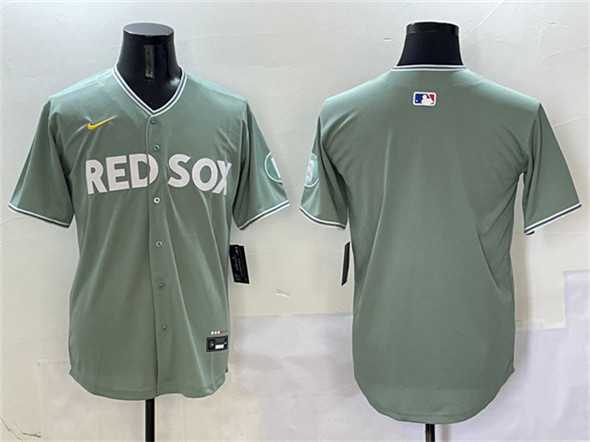 Men%27s Boston Red Sox Blank Green 2025 City Connect Limited Stitched Jersey